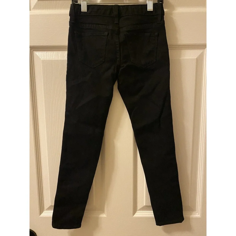 Girl's GAP Denim Kids Youth Super Skinny Black Jeans Size 7